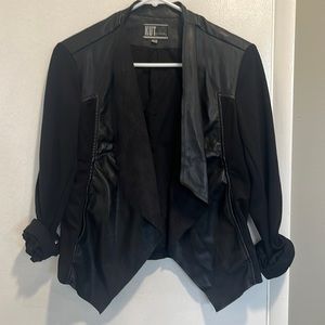 Black Drape Front Blazer